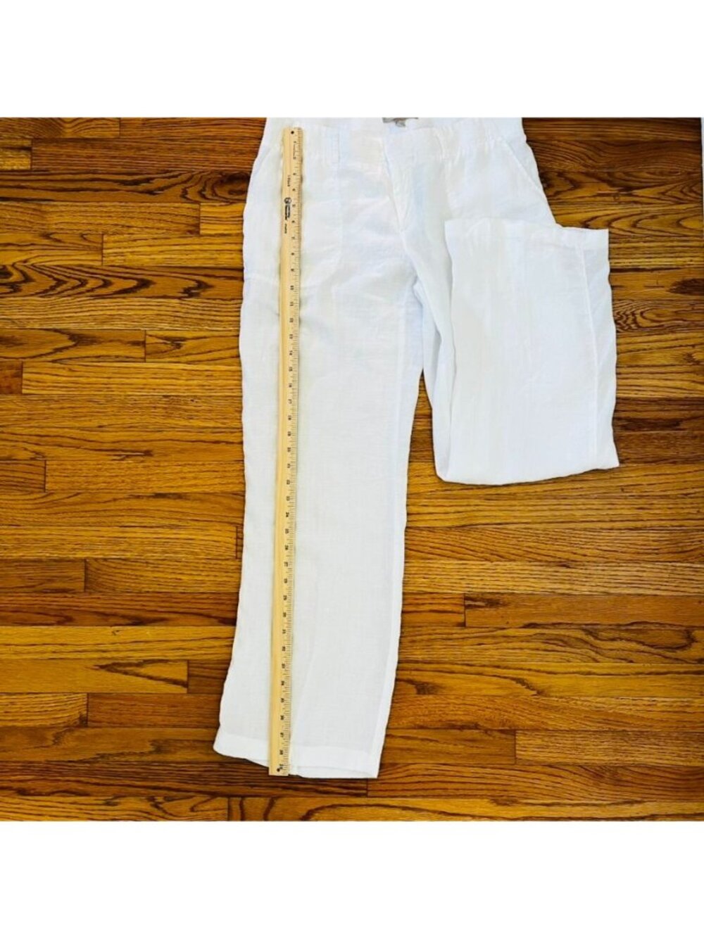 Banana Republic Womens Sz 6 White Linen Pants Lightweight Euro Summer Resort - Picture 12 of 14